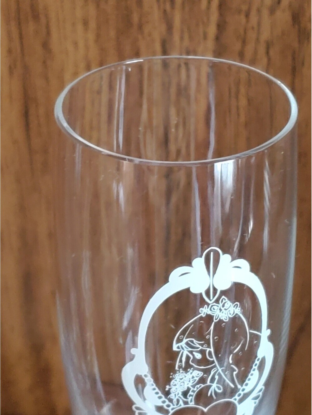 Vintage 1995 Precious Moments Bride Groom Wedding Champagne Flutes Enesco Pair - Picture 8 of 10